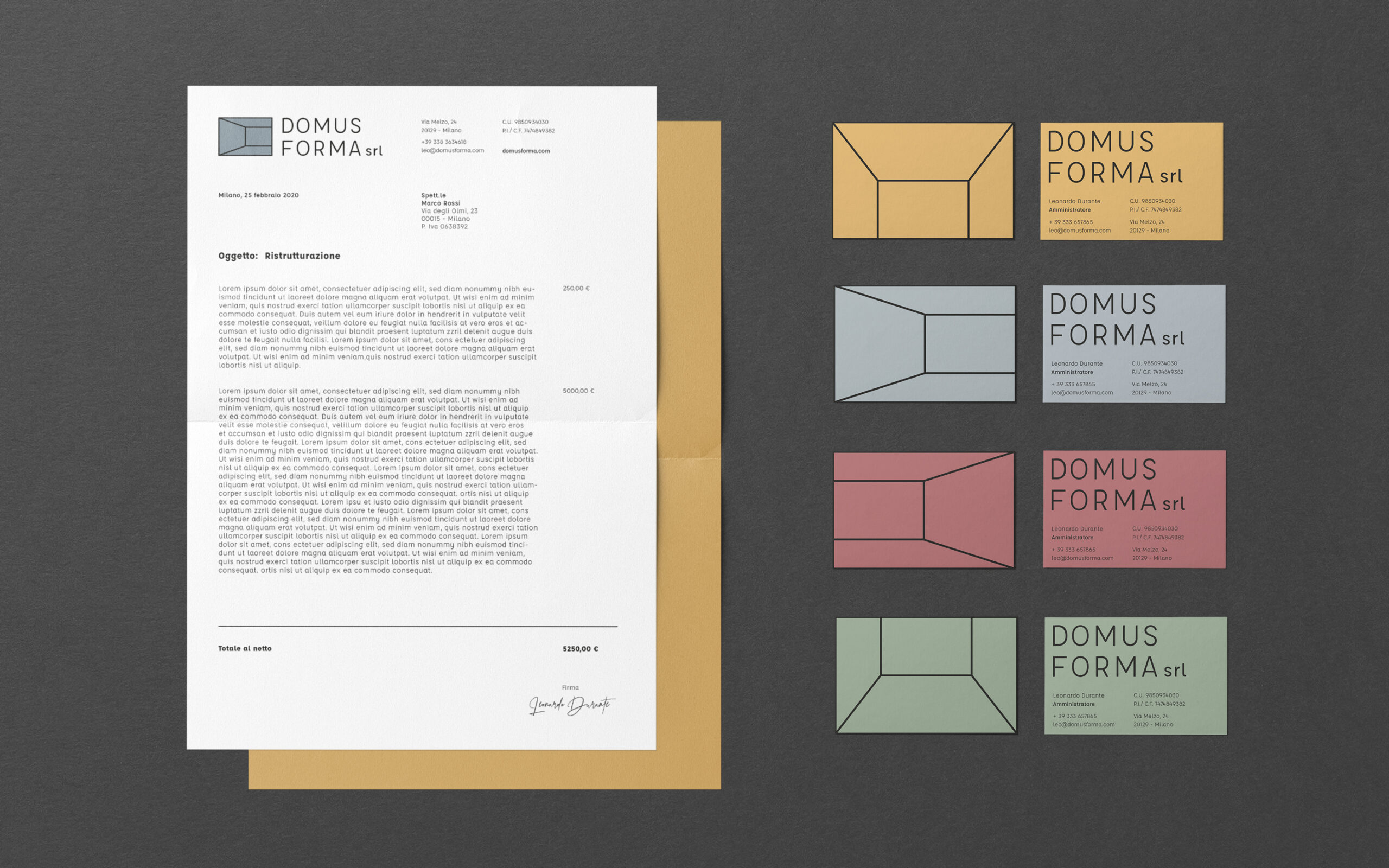 domus forma brand identity drogheria studio visual graphic